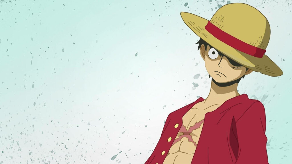 Red Shirt Fury: Captivating Luffy Masterpiece - Mesmerizing 4k Background Wallpaper