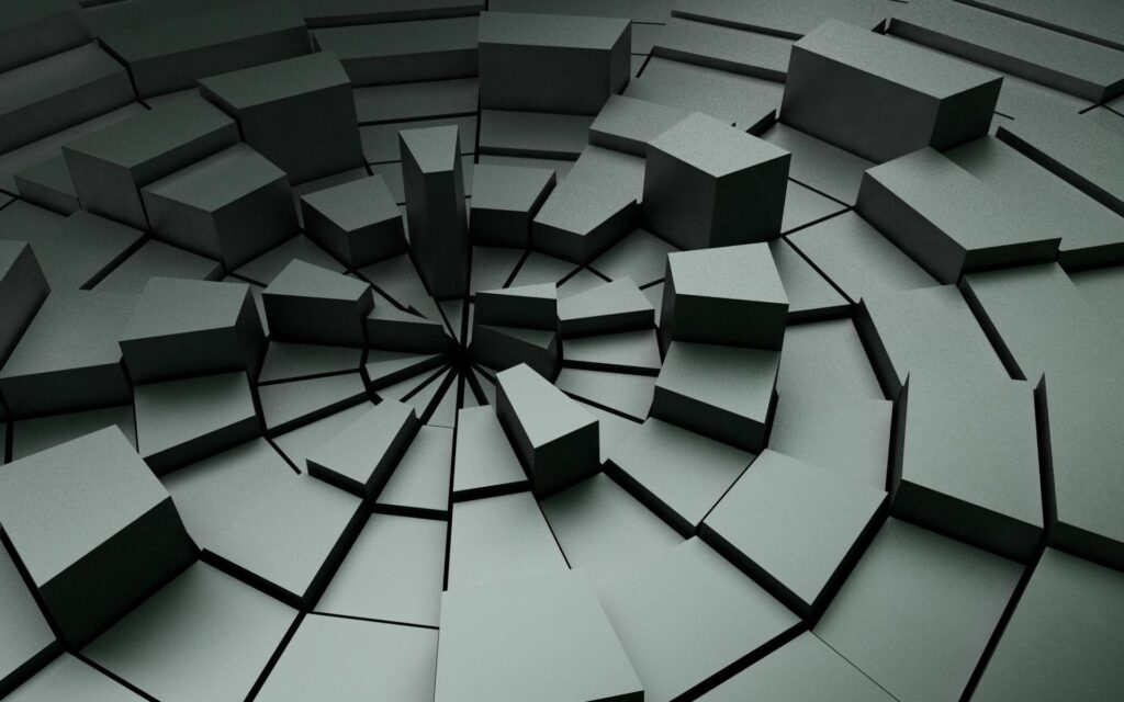 Dynamic Abstract Geometric Wallpaper - Black & Gray Design