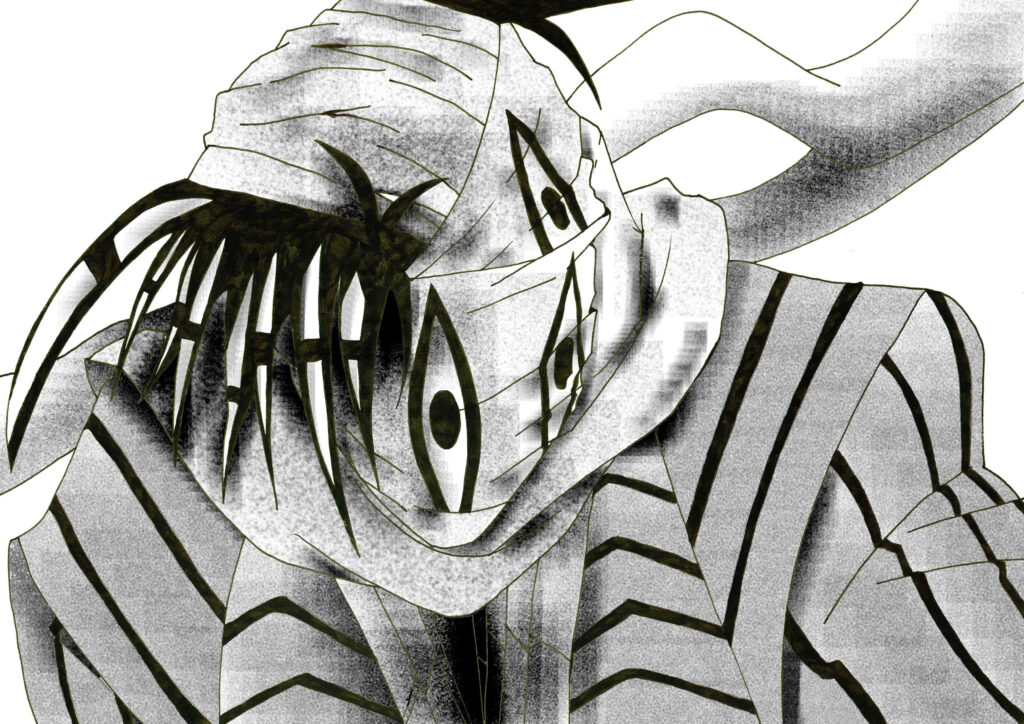 Monochromatic Character Wallpaper: Bold, Striking Visuals