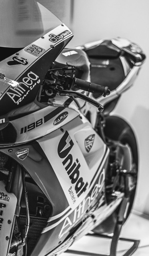 Ducati Racing Motorcycle Monochrome Wallpaper - Performance & Design