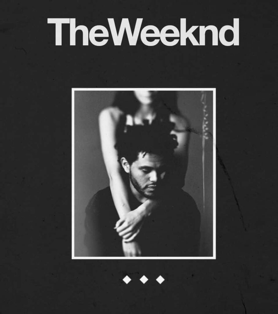 Monochromatic The Weeknd Wallpaper: Minimalist Design Background