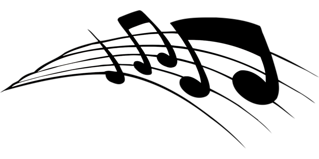 Abstract Monochrome Musical Notes Wallpaper - Modern Artistic Design