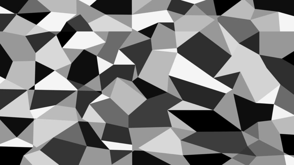 Monochrome Abstract Polygon Wallpaper: Intricate Geometric Background