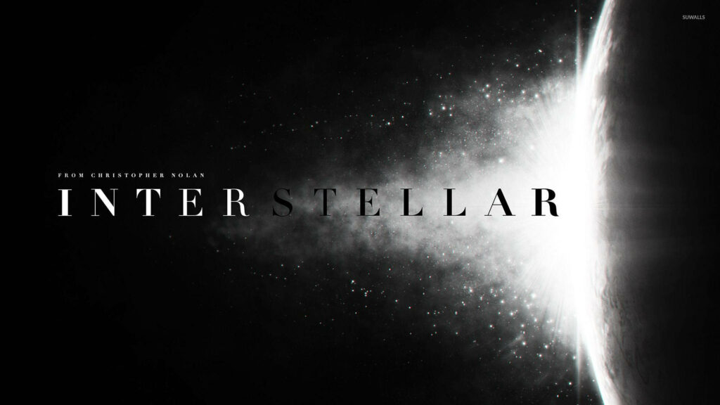 Interstellar's Enigmatic Monochromatic Blast: A Stellar Abstract Poster Depicting a Celestial Explosion in Space Wallpaper