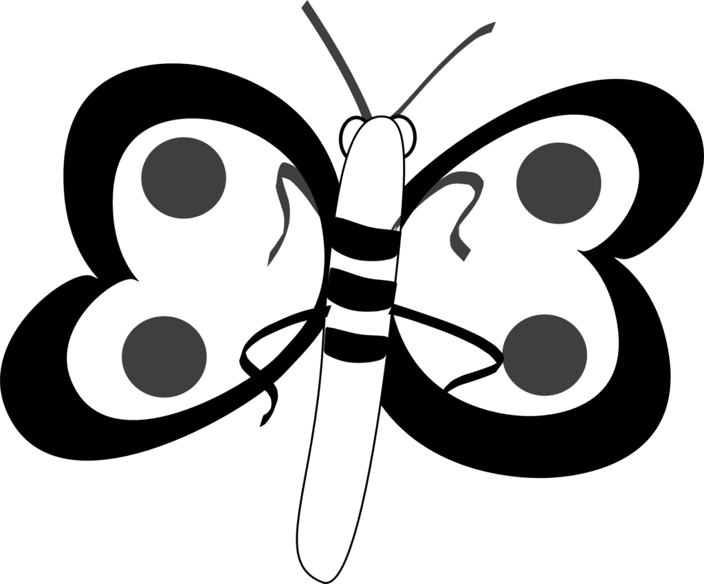 Monochrome Butterfly Wallpaper with Bold Patterns and Contrasting Background