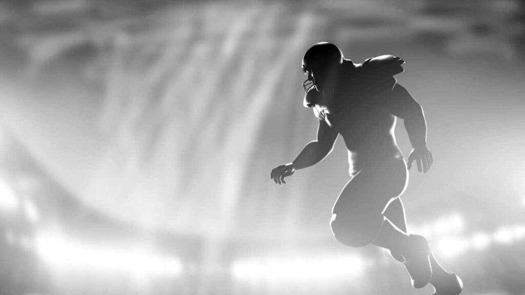 Monochrome Rugby Silhouette Wallpaper: 720p Stadium Background
