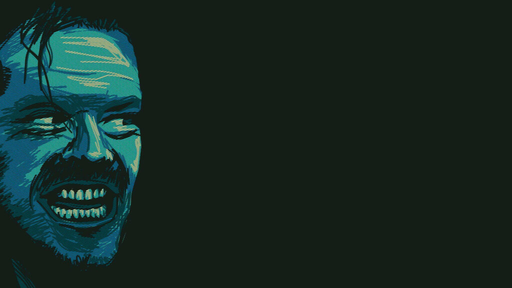 Monochrome Jack from The Shining Wallpaper: Intense Dark Design