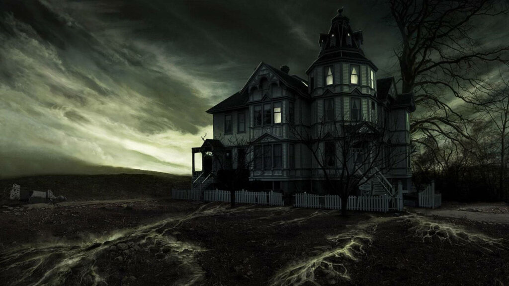 Monstrous Dwellings: The Eerie Abode of Monster House Wallpaper