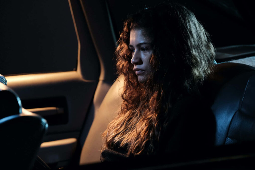Euphoria-Inspired Moody Wallpaper: Introspective Car Scene