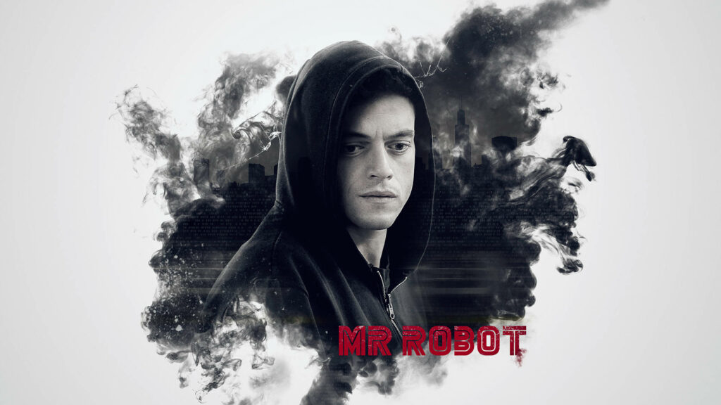 Moody Mr. Robot Wallpaper: Cinematic Cityscape & Smoke Effects