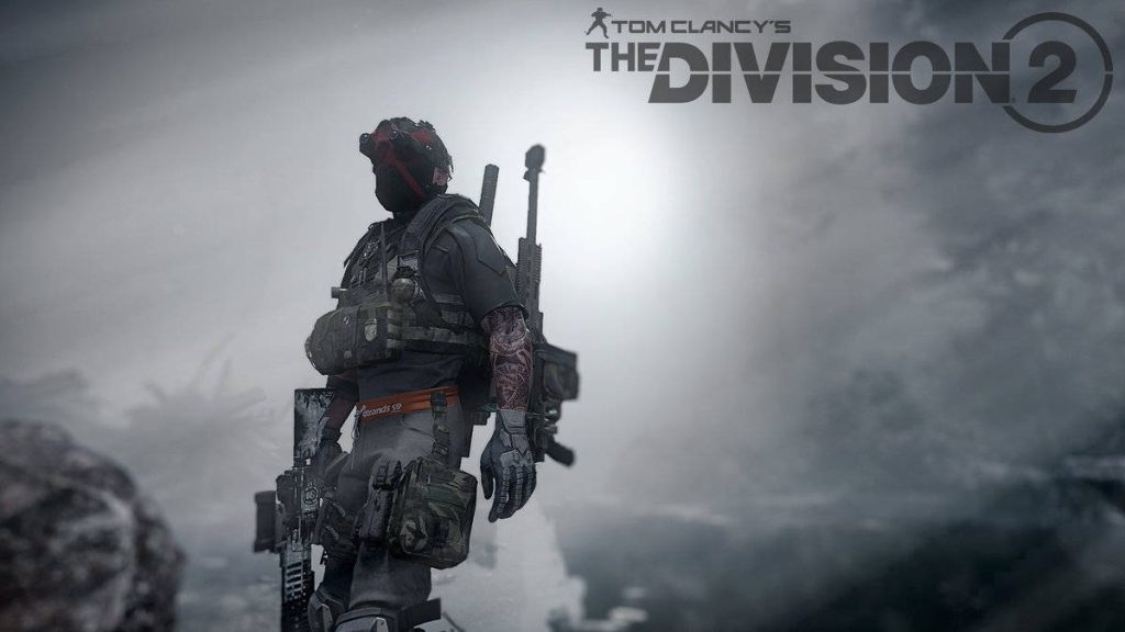 Tom Clancys The Division 2 wallpaper tactical SHD agent foggy post apocalyptic grayscale scene