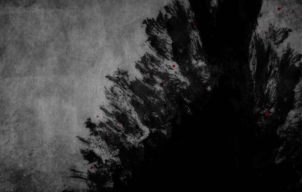 Moody Abstract Wallpaper of a Towering Tree with Dramatic Accents