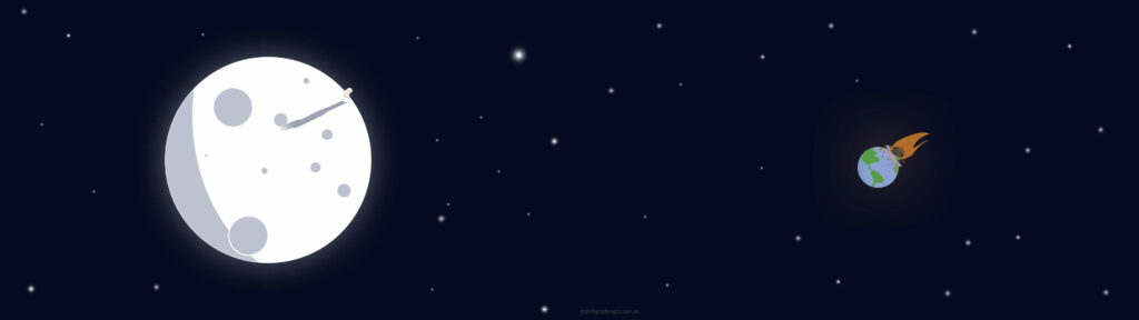 Moonlit Minimalism: Astronaut in Space, Wallpaper for Dual Monitors