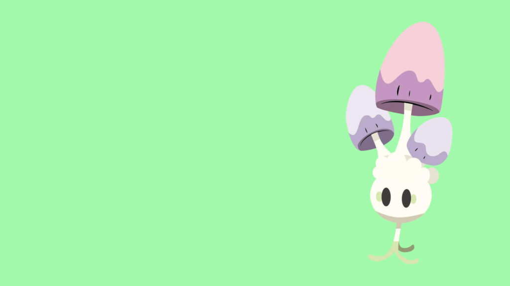 Morelull Minimalist Wallpaper: Soft Pastels on Bright Green Background