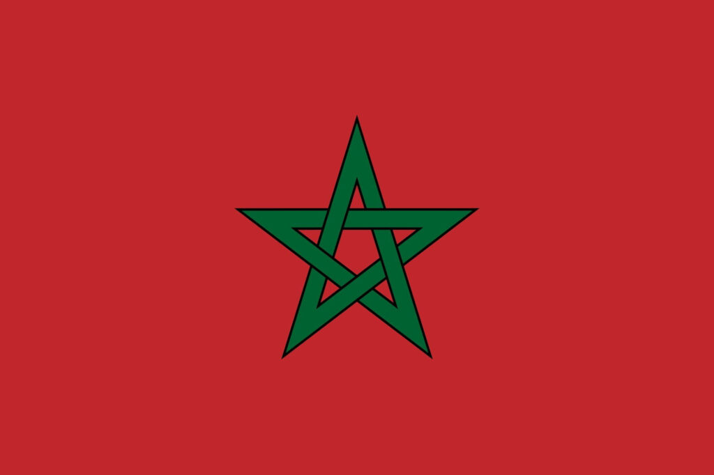 Moroccan Flag Wallpaper: Red Background & Green Star Symbolism