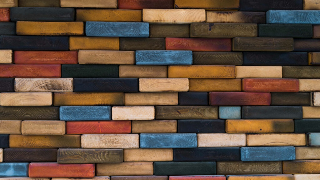Vibrant Palette: Multicolor Classic Bricks Wallpaper as Whimsical Background Photo