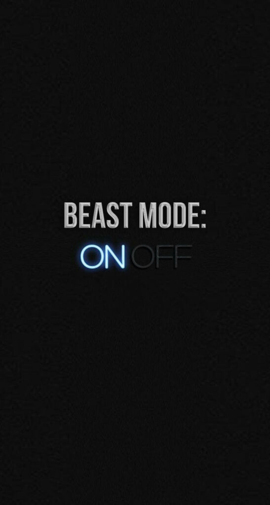 Beast Mode: ON Minimalist Black Wallpaper for Fitness Inspiration