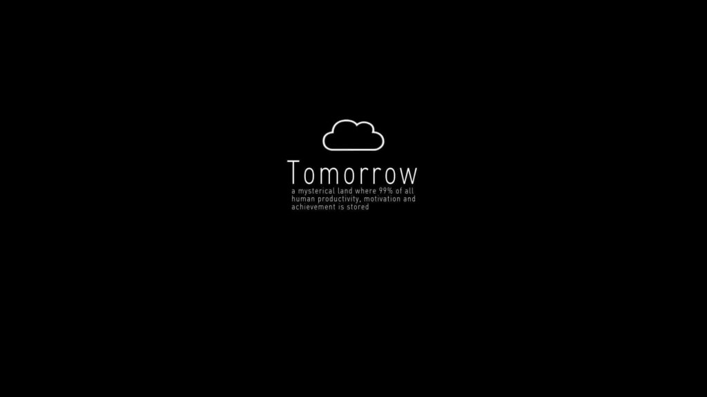 Motivational Cloud Wallpaper: Inspire Your Tomorrow with Minimalism