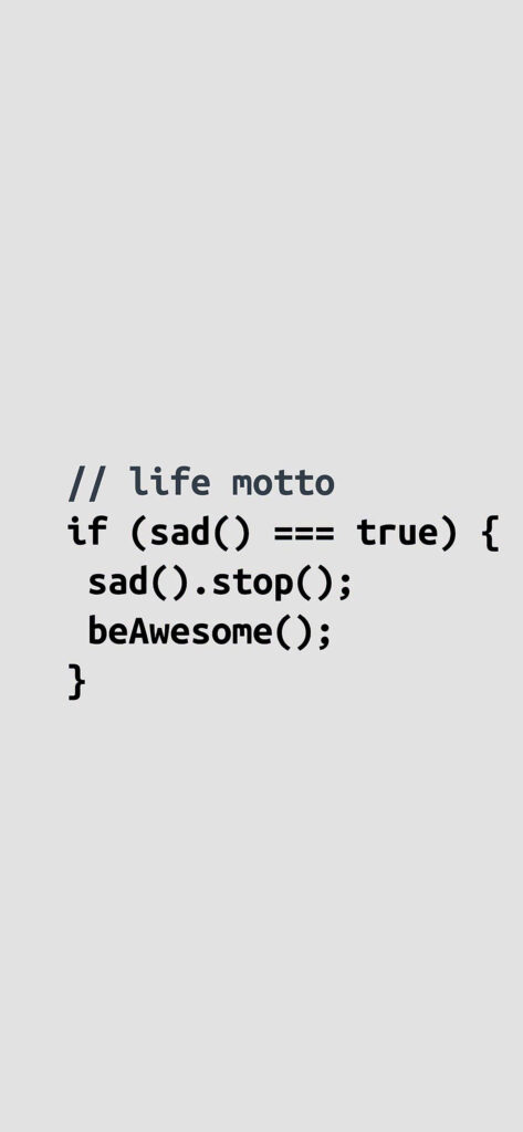 Motivational Coding Wallpaper: Stay Positive with Minimalist Design