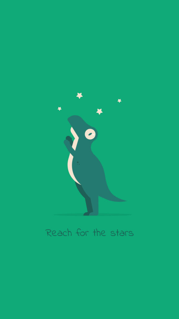 Minimalist Dinosaur Wallpaper: Reach for the Stars Inspiration