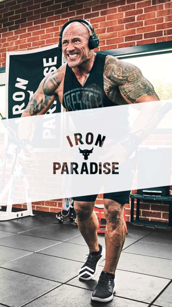 Intense Dwayne Johnson Gym Wallpaper - Iron Paradise Motivation