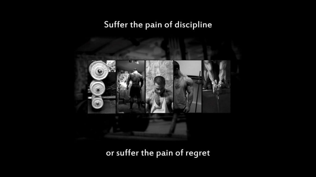 Motivational Fitness Wallpaper: Discipline vs. Regret Design
