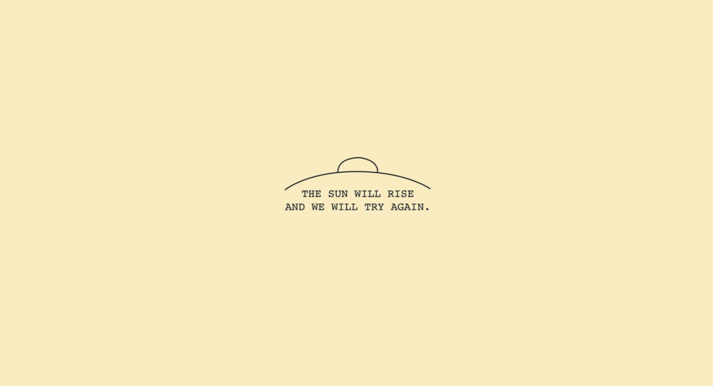 Motivational Beige Wallpaper: 'The Sun Will Rise' for Your Desktop