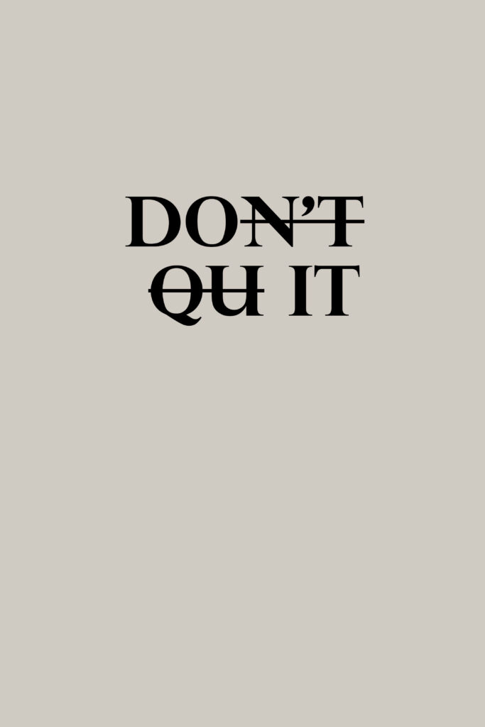Motivational Minimalist Wallpaper: Resilience in Bold Typography