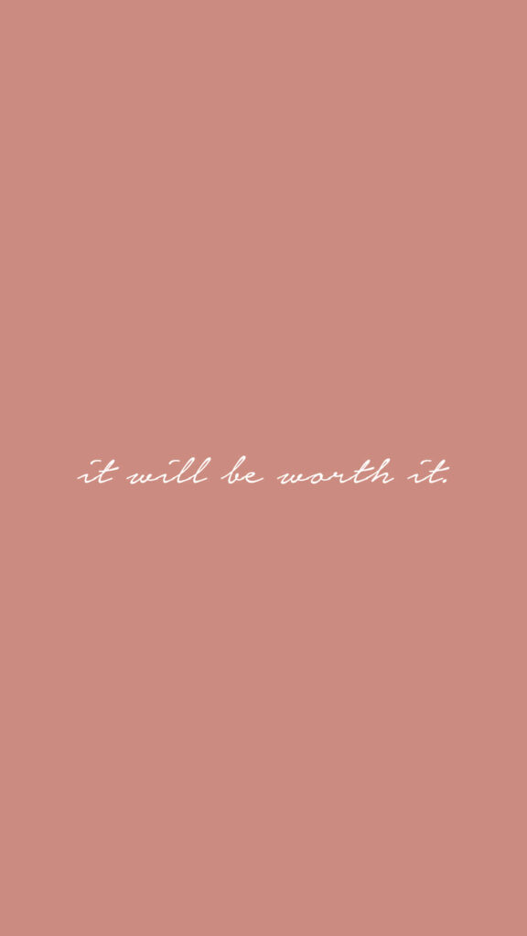 Minimalist Pink Wallpaper: Elegant Motivational Design for Positivity