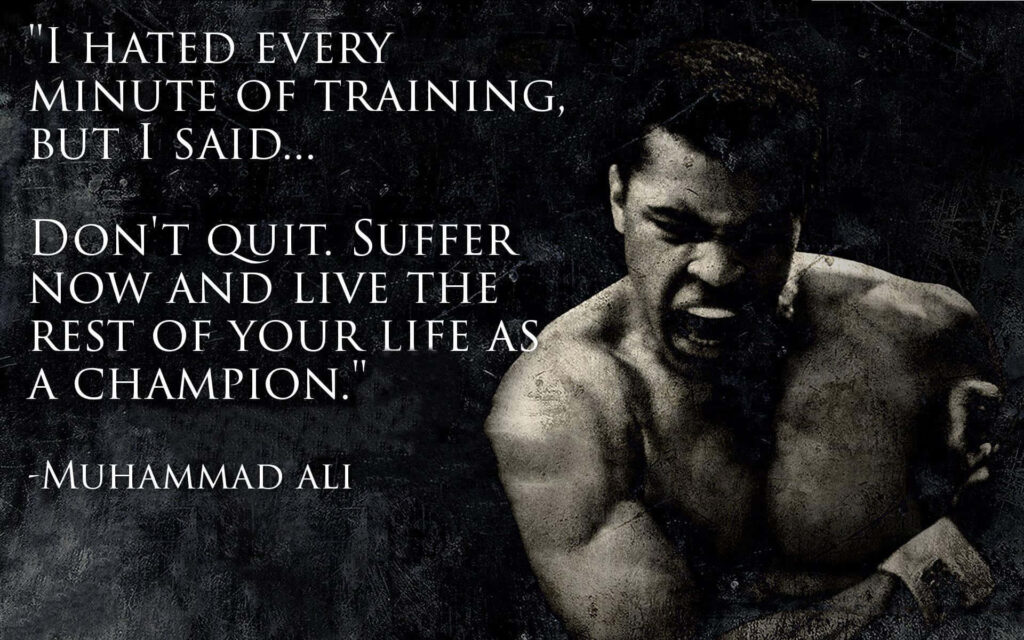 Inspiring Muhammad Ali Quote Wallpaper: Resilience & Perseverance