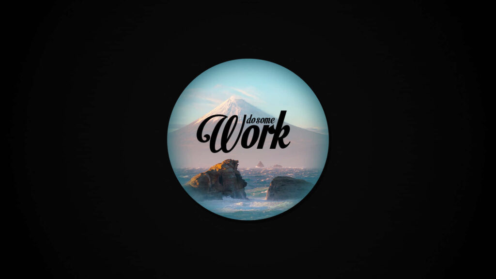 Inspiring Ocean Wallpaper: 'Do Some Work' - Motivation & Determination