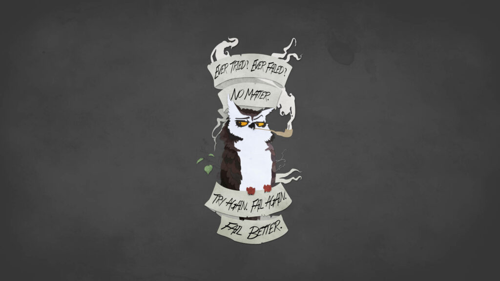 Motivational Owl Wallpaper for MacBook: Perseverance & Overcoming Failure