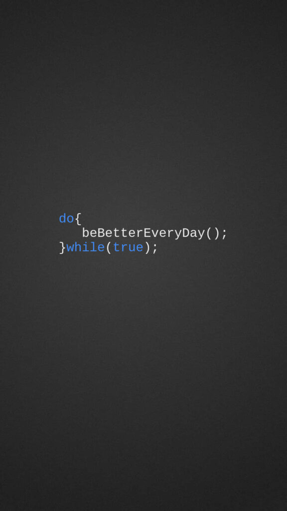 Minimalist Motivational Wallpaper: Code Your Growth Daily