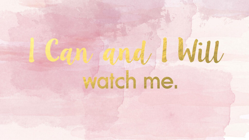 Motivational Quote Wallpaper: 'I Can And I Will' in Pastel Watercolors