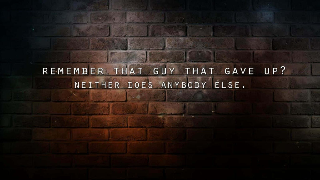 Perseverance Quote Wallpaper on Textured Brick Wall - Motivation