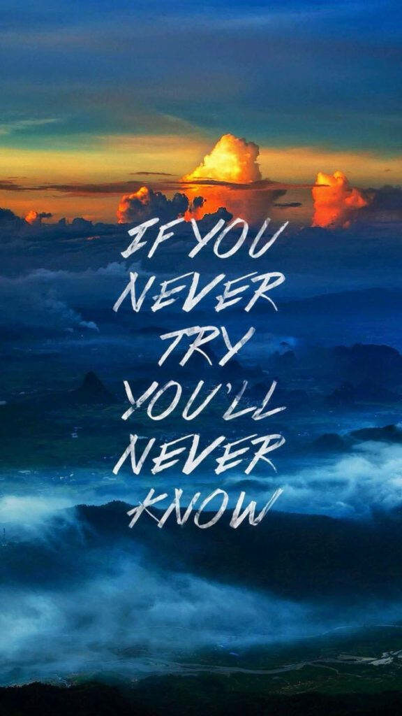 Motivational Quote Wallpaper: Inspiring Sky Background Design