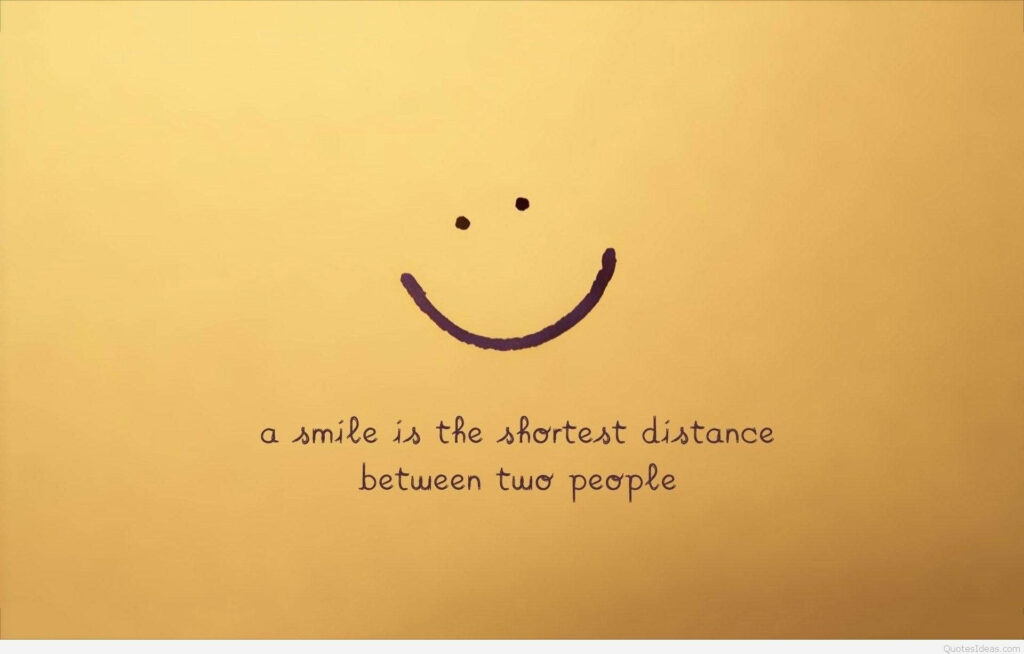 Smiley Face Wallpaper: Positivity Quote on Beige Background
