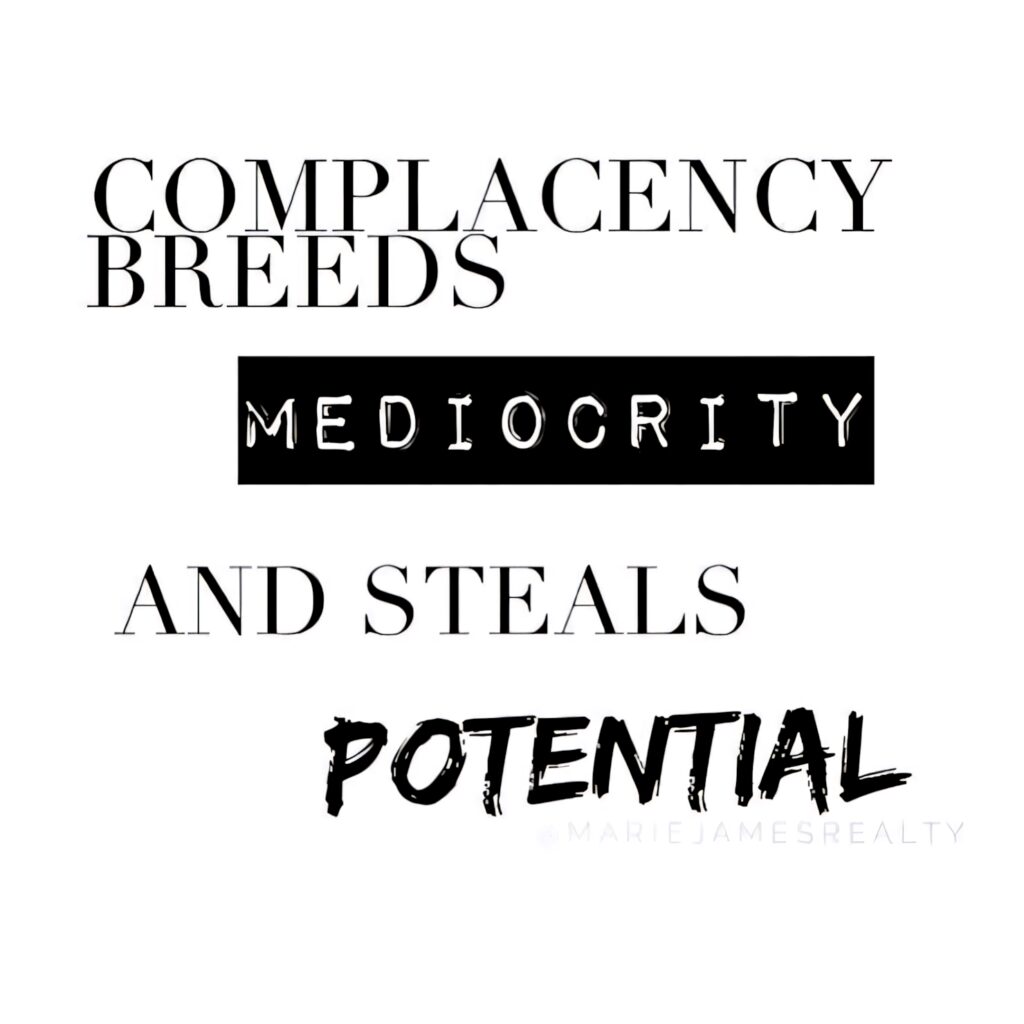 Inspiring Quote Wallpaper: Overcome Complacency & Embrace Growth