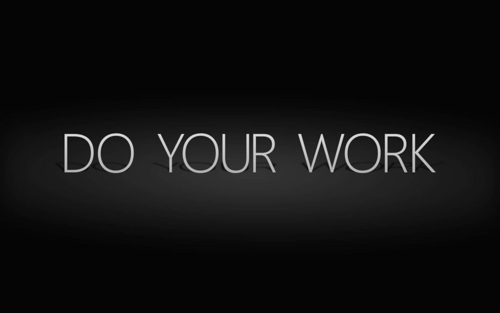 Motivational Wallpaper: 'DO YOUR WORK' – Focus on Determination