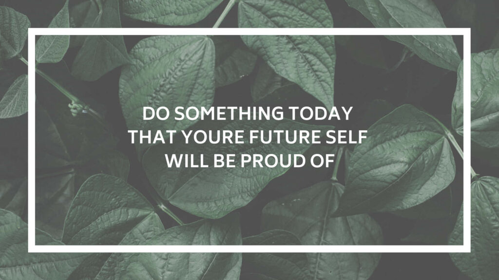 Inspirational Quote Wallpaper: Motivating Green Leafy Background