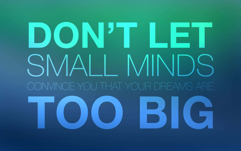 Motivational Wallpaper: Blue-Green Background & Inspiring Quote