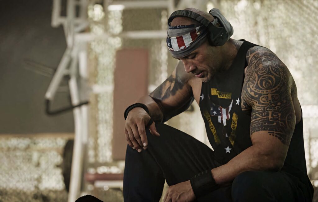 Motivational Dwayne Johnson Gym Wallpaper: Project Rock Sando Focus