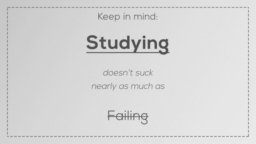 Minimalist Motivational Wallpaper: Study vs. Fail Reminder
