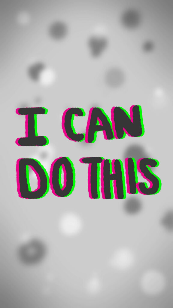 I Can Do This Wallpaper: 3D Motivational Design with Gradient Background