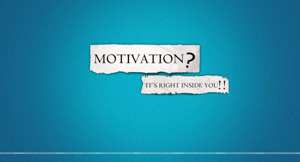 Motivational Wallpaper: Vibrant Blue Design for Inner Drive