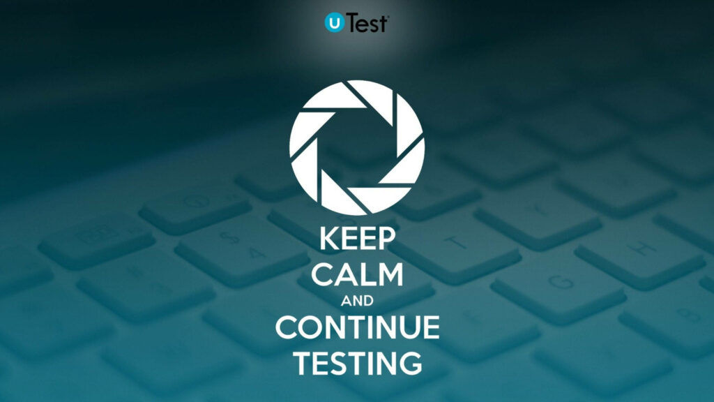 Motivational Quote Wallpaper: Keep Calm & Continue Testing
