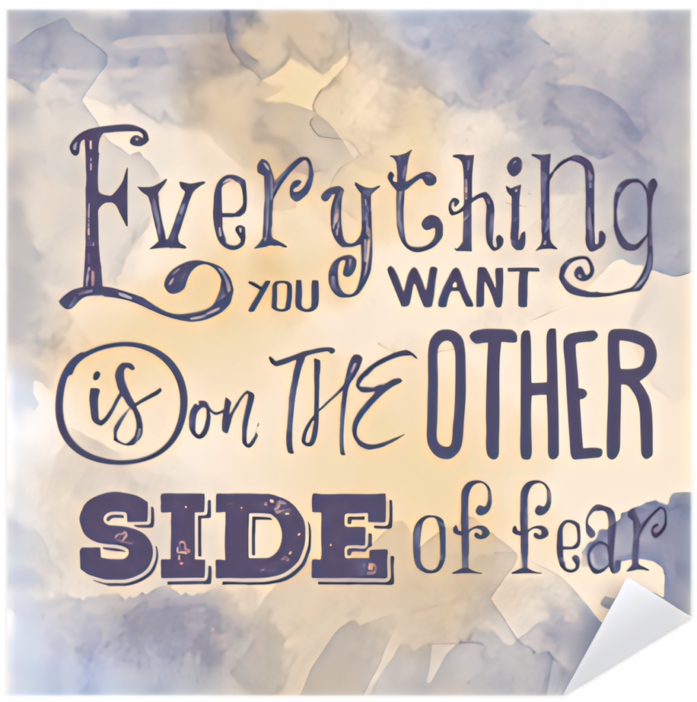 Overcome Fear: Inspirational Wallpaper with Motivational Quote