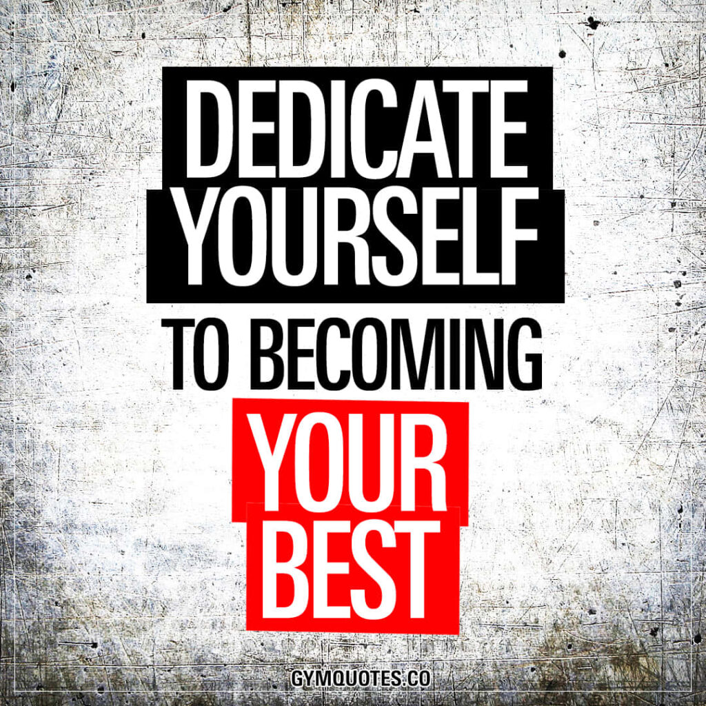 Empowering Wallpaper: 'Dedicate Yourself' Quote on Grunge Background