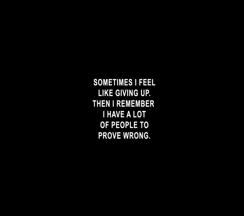 Motivational Quote Wallpaper: Resilience on Black Background