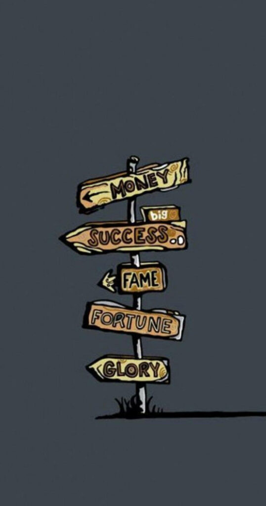 Motivational Wallpaper: Creative Street Sign Guide to Success